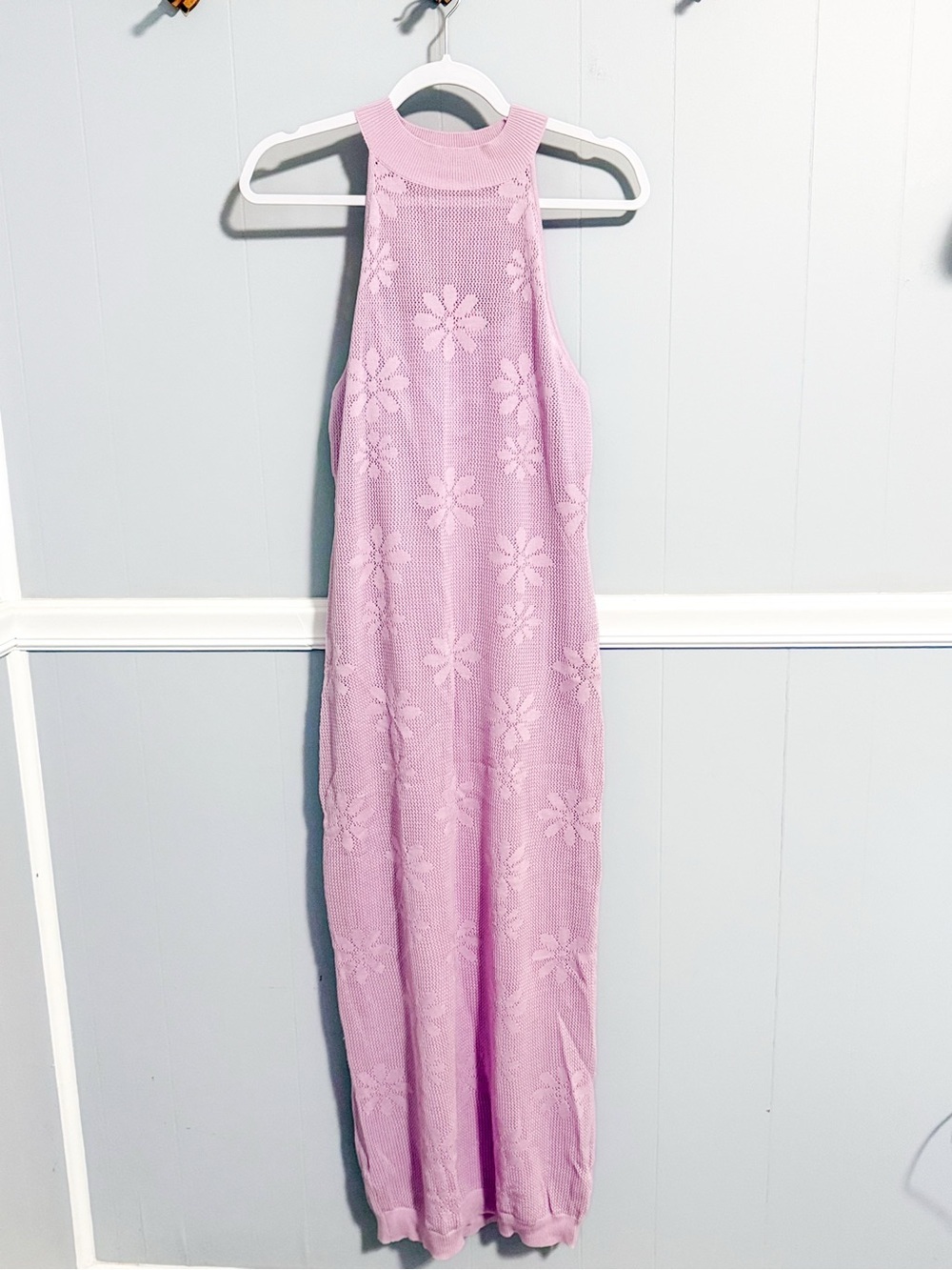 Pink Lily Lavender Floral Maxi Dress